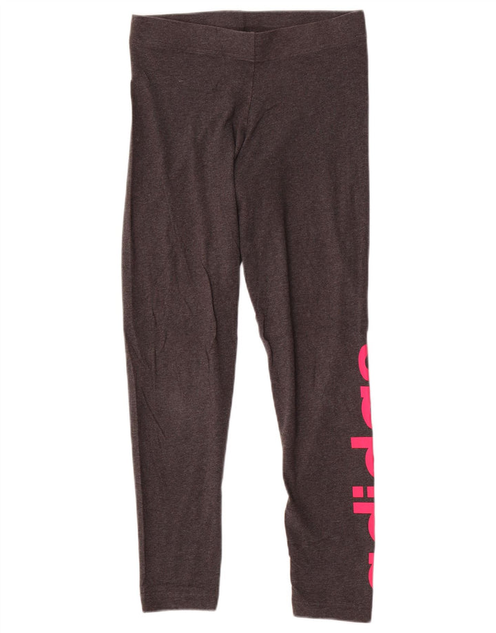 Adidas Damen Graphic Leggings UK 12/14 Mittelgraue Baumwolle