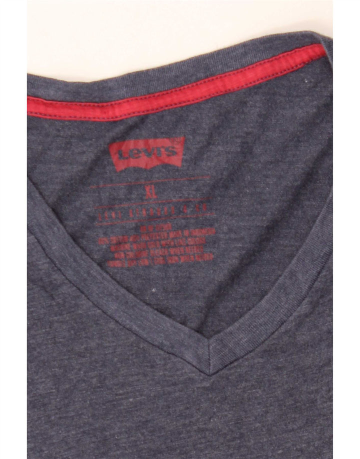 Levi's Herren T-Shirt Top XL Marineblau Baumwolle