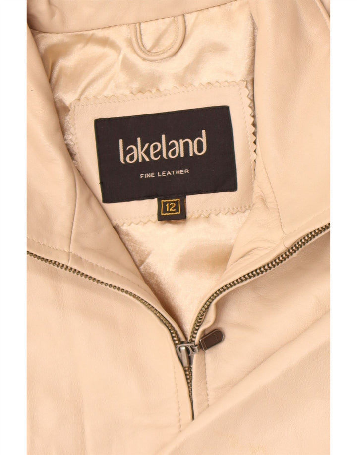 Lakeland Damen Lederjacke UK 12 Medium Beige Leder