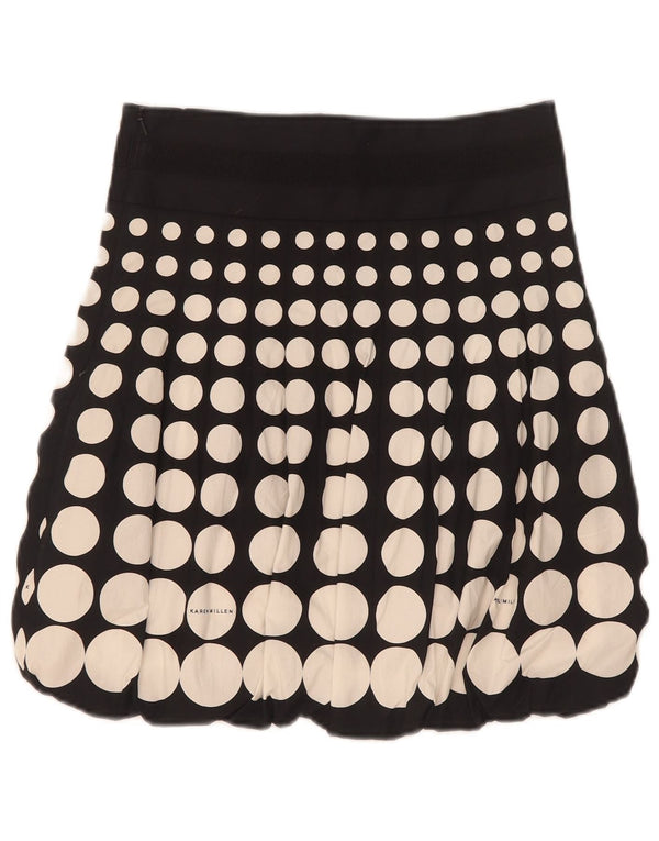 Karen Millen Womens Mini Bubble Rock UK 8 Small W26 Schwarze geometrische Baumwolle
