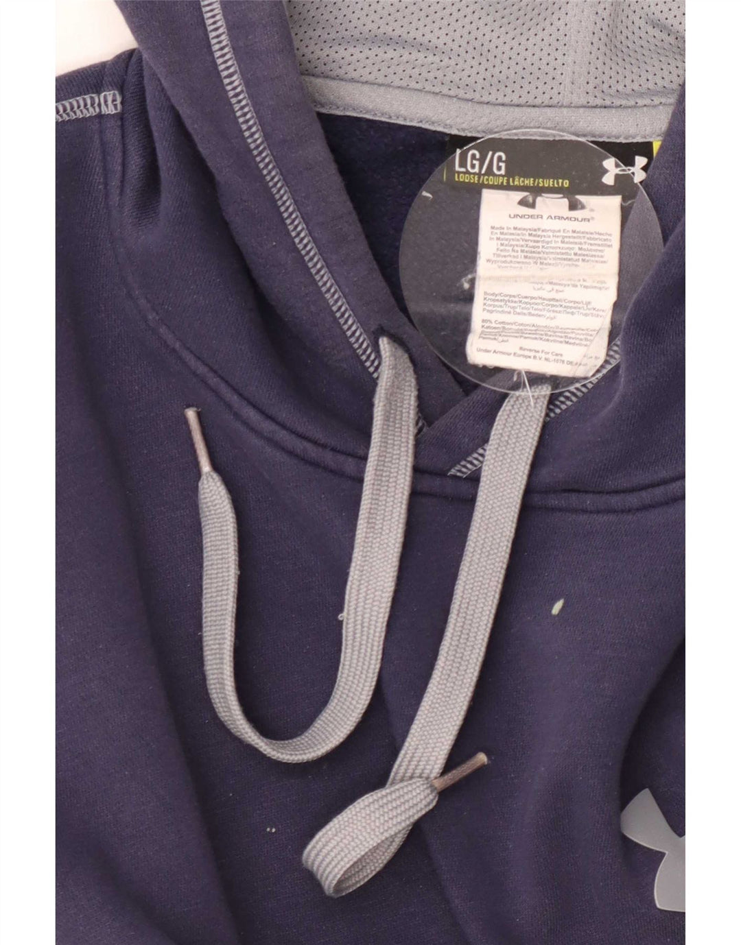 Under Armour Herren-Kapuzenpullover, groß, marineblau, Baumwolle