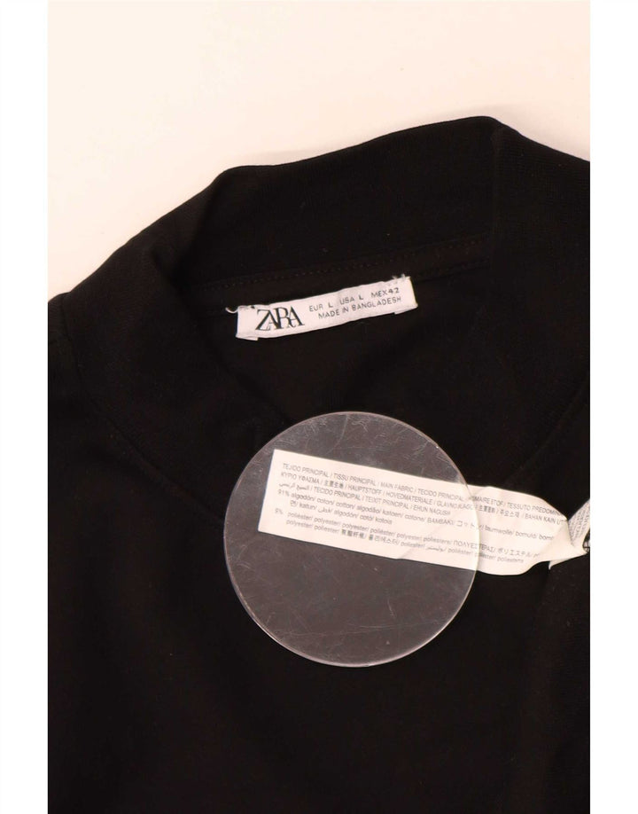 Zara Herren-Sweatshirt-Pullover, große schwarze Baumwolle