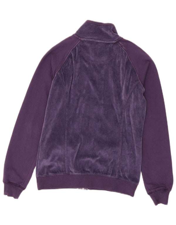 Champion Womens Heritage Fit Trainingsanzug Top Jacke UK 10 Small Lila Baumwolle