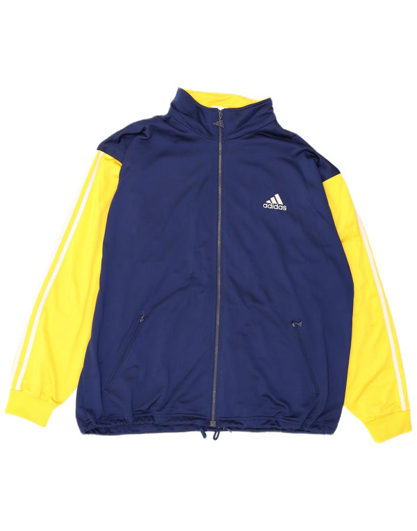 Adidas Herren-Trainingsanzugoberteil mit Grafik, UK 48/50, XL, Marineblau, Farbblock