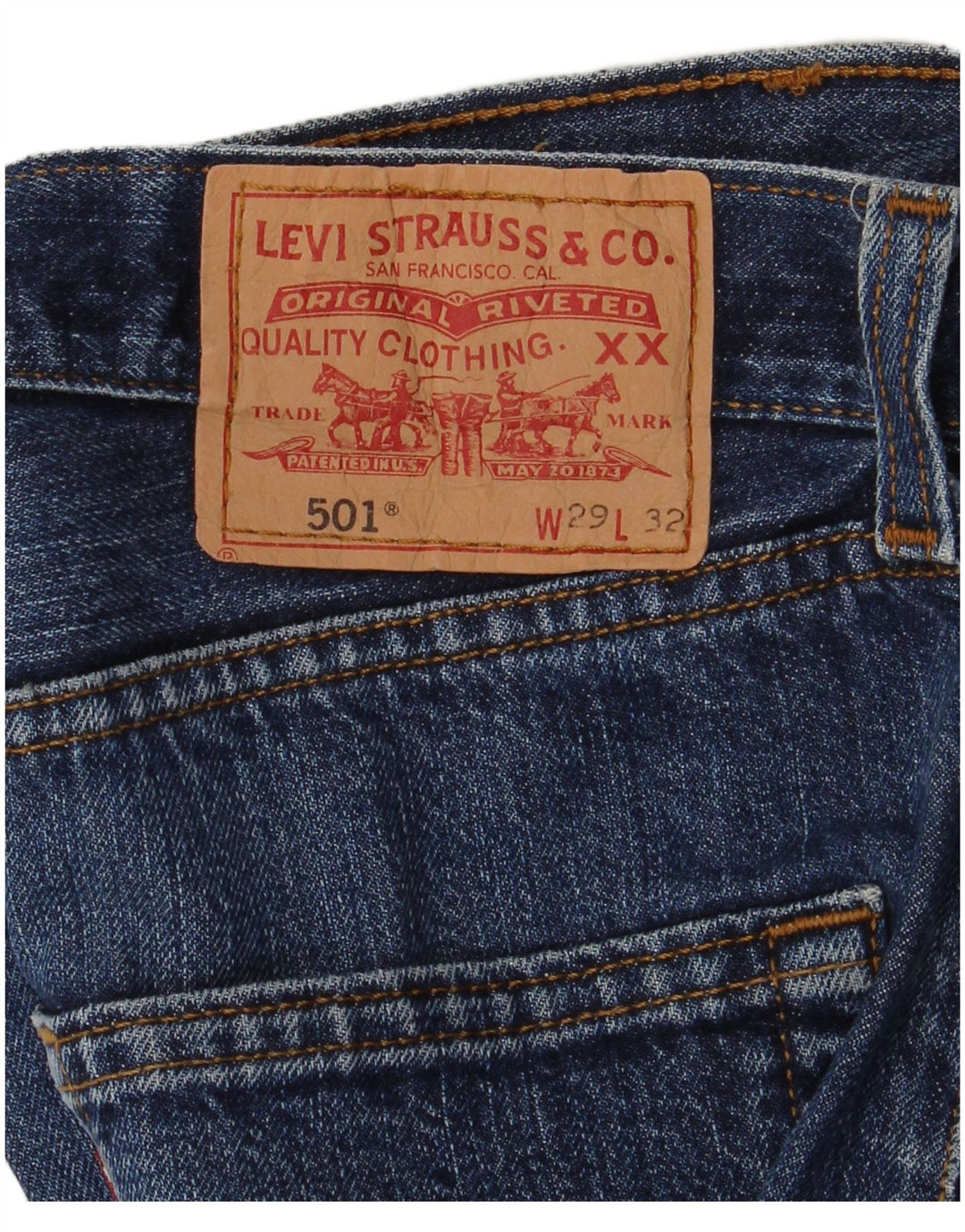 Levi's Damen 501 Jeansshorts W29 Mittelblau