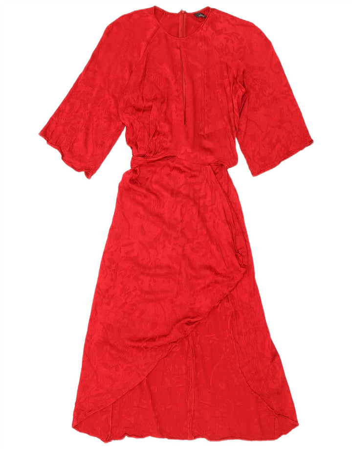 Zara Damen Maxikleid UK 10 Small Rote Viskose