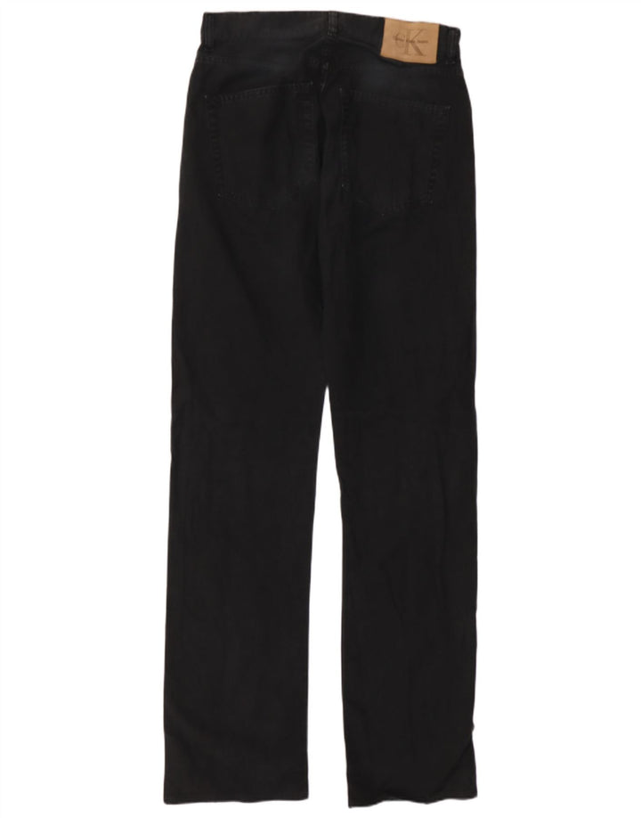 Calvin Klein Herren Straight Jeans W30 L33 Schwarze Baumwolle
