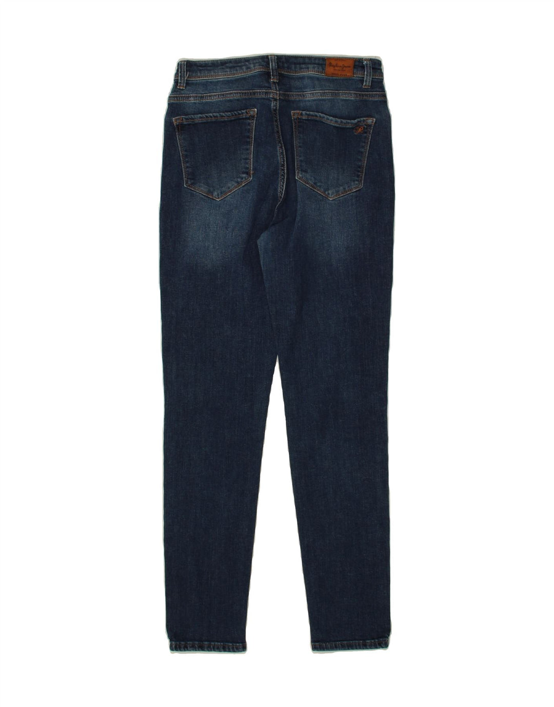 VINTAGE Womens Distressed Slim Jeans W30 L27 Navy Blue Cotton Vintage Vintage and Second-Hand Vintage from Messina Hembry 