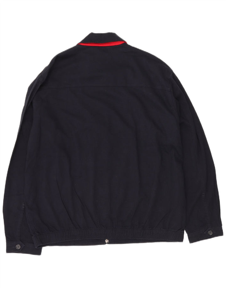 Chaps Herren Bomberjacke UK 40 Large Marineblau Baumwolle