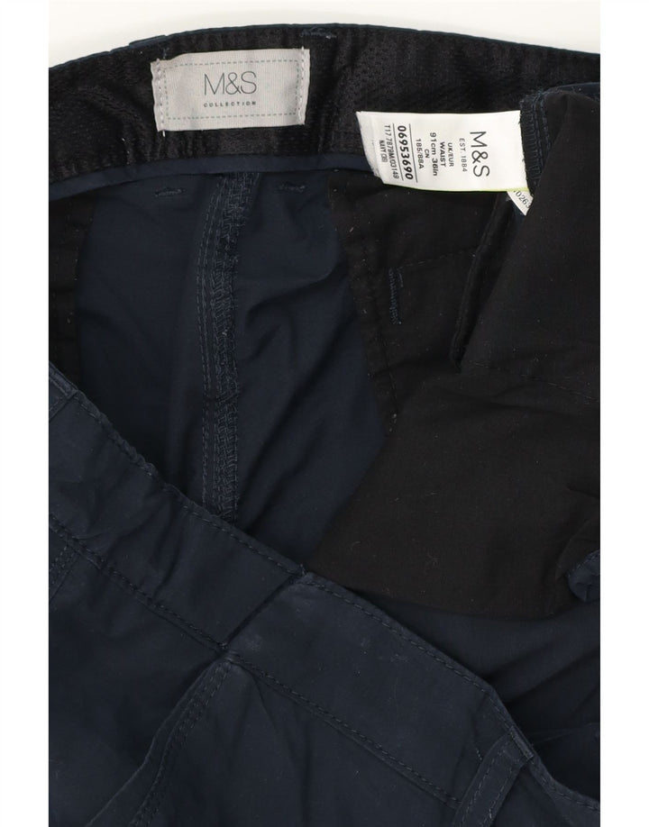MARKS & SPENCER Herren-Cargoshorts W36, groß, marineblaues Polyester