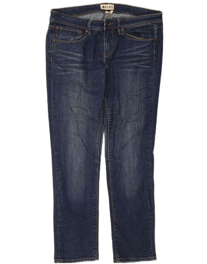 Roxy Damen Slim Jeans W31 L28 Marineblaue Baumwolle