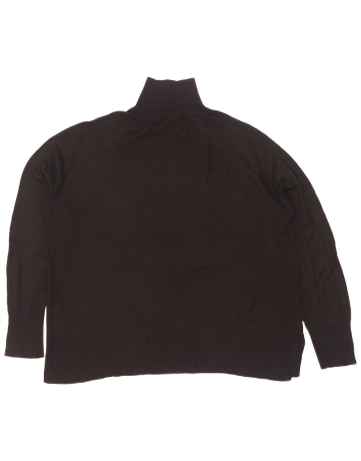 Zara Damen-Pullover mit Rollkragen, Gr. 14, mittlere schwarze Viskose