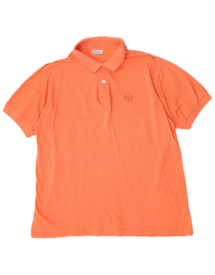 Sergio Tacchini Herren Poloshirt Mittelorange Baumwolle