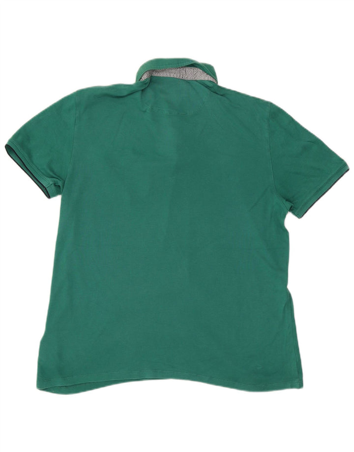 Ted Baker Herren-Poloshirt, Größe 5 XL, grüne Baumwolle