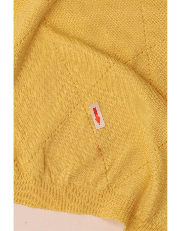 Luisa Spagnoli Damen Pullover mit Rundhalsausschnitt, UK 14, Mittelgelb