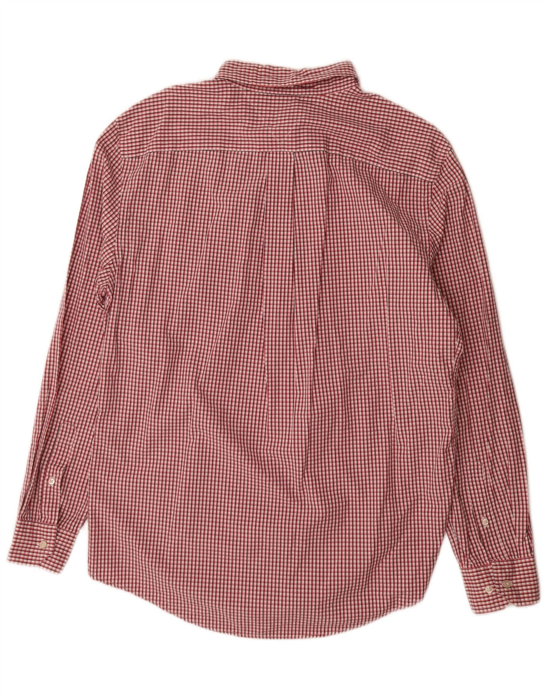 Tommy Hilfiger Herrenhemd, groß, rot kariert, Baumwolle