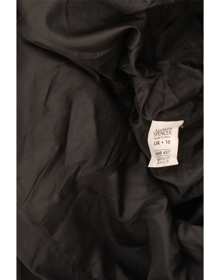 Marks & Spencer Damen-Parkajacke mit Kapuze, UK 18, XL, Schwarz, Polyester