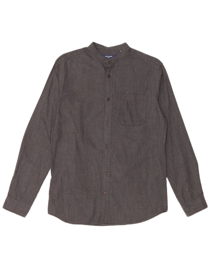 Jack & Jones Mens Shirt Medium Grey Cotton