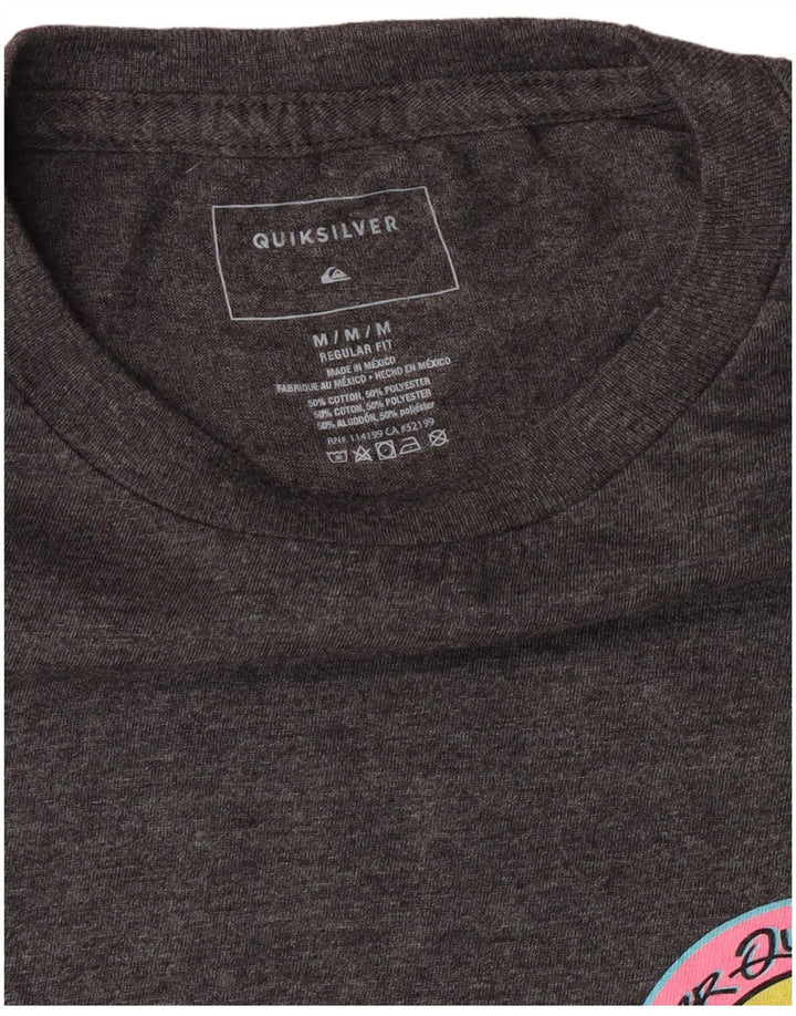 Quiksilver Herren-T-Shirt mit normaler Passform, mittelgrauer Baumwolle