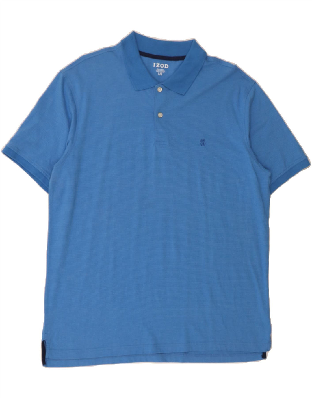 IZOD Mens Polo Shirt Large Blue Pinstripe Cotton Vintage Izod and Second-Hand Izod from Messina Hembry 