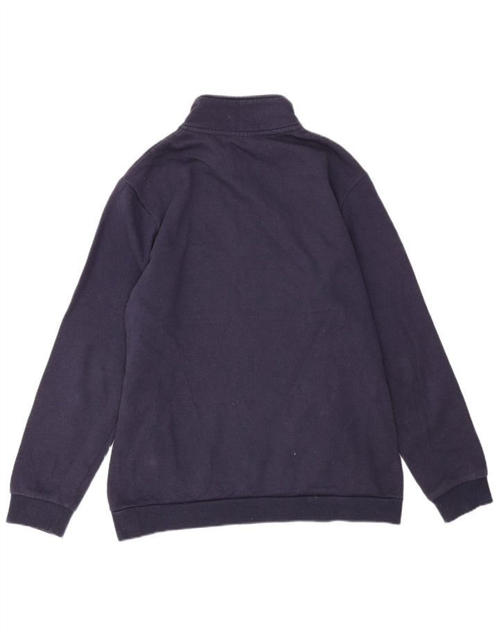 Fila Herren-Sweatshirt mit grafischem Reißverschluss und Rundhalsausschnitt, mittlerer Marineblau-Farbblock