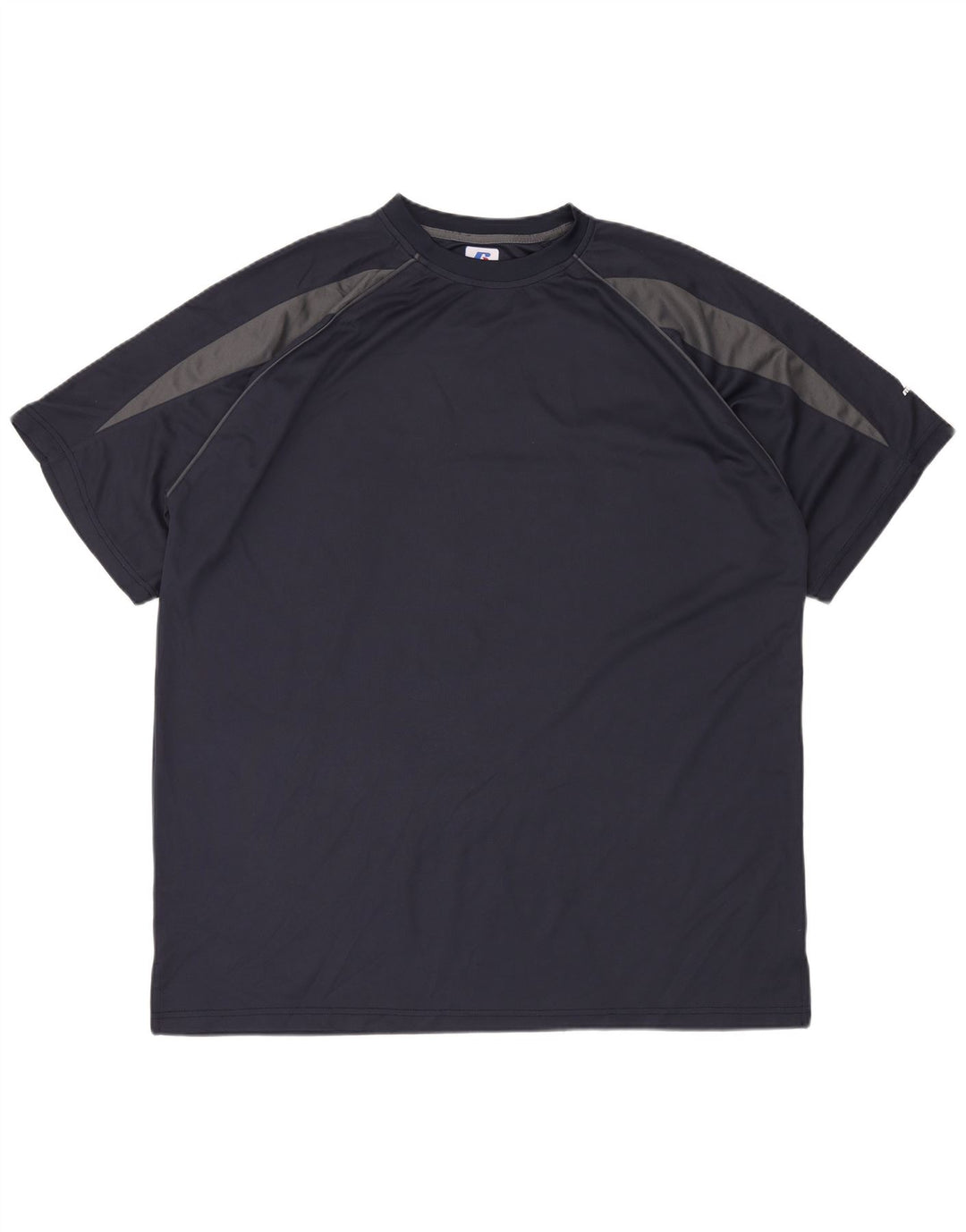 RUSSELL ATHLETIC Herren-T-Shirt, groß, 2XL, Marineblau, Farbblock-Polyester