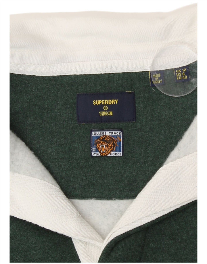 Superdry Damen-Sweatshirt mit Rollkragen, UK 12, Mittelgrün, Farbblock