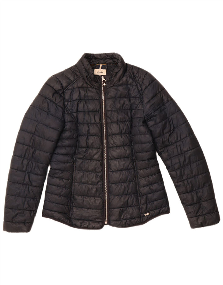 JOULES Damen Wattierte Jacke UK 12 Medium Schwarz Polyester