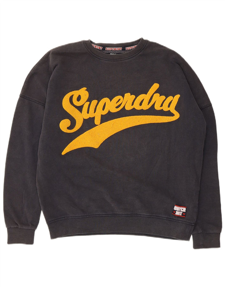Superdry Herren-Sweatshirt mit Grafik-Übergröße, Größe S, Grau, Baumwolle
