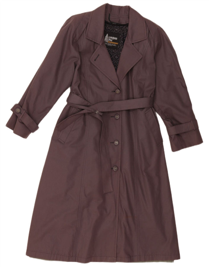 London Fog Damen Petite Trenchcoat US 8 Mittelgraues Polyester