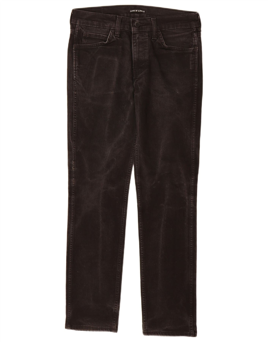 Levi's Damen Line 8 Slim Jeans W30 L32 Schwarze Baumwolle