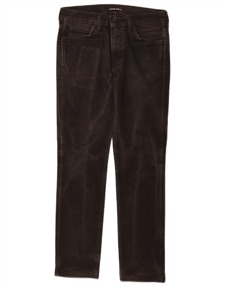 Levi's Damen Line 8 Slim Jeans W30 L32 Schwarze Baumwolle