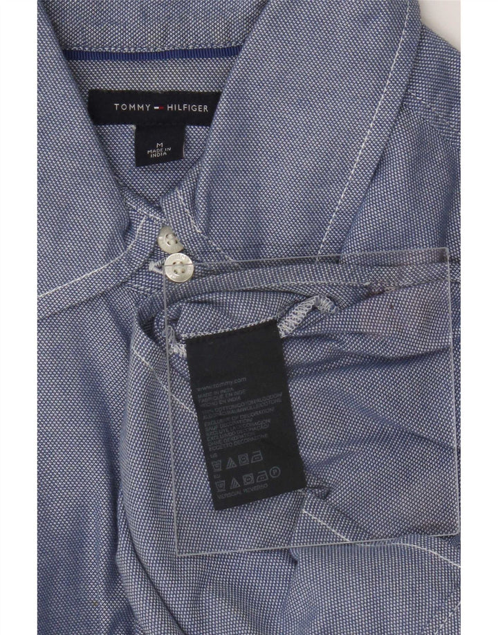 Tommy Hilfiger Damen-Hemd UK 12 aus mittelblauer Baumwolle