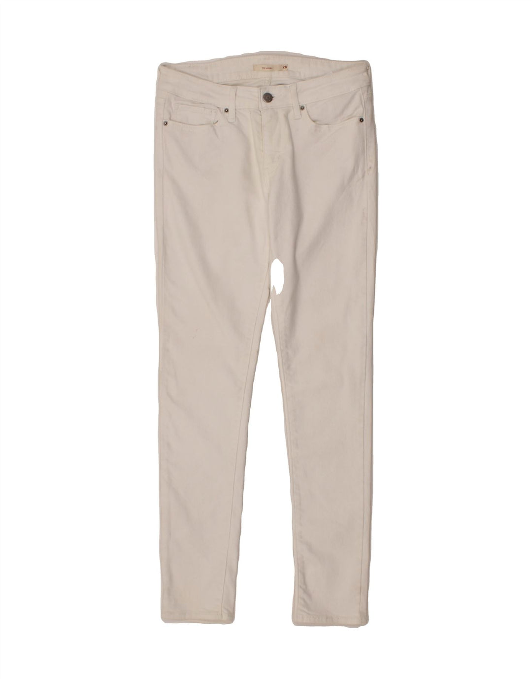 LEVI'S Womens 711 Skinny Jeans W28 L30  White Cotton Vintage Levi's and Second-Hand Levi's from Messina Hembry 