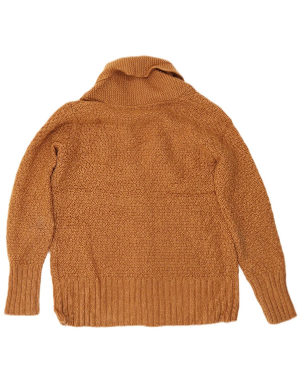 EDDIE BAUER Damen-Strickjacke in Übergröße, Gr. 10, kleine braune Lammwolle