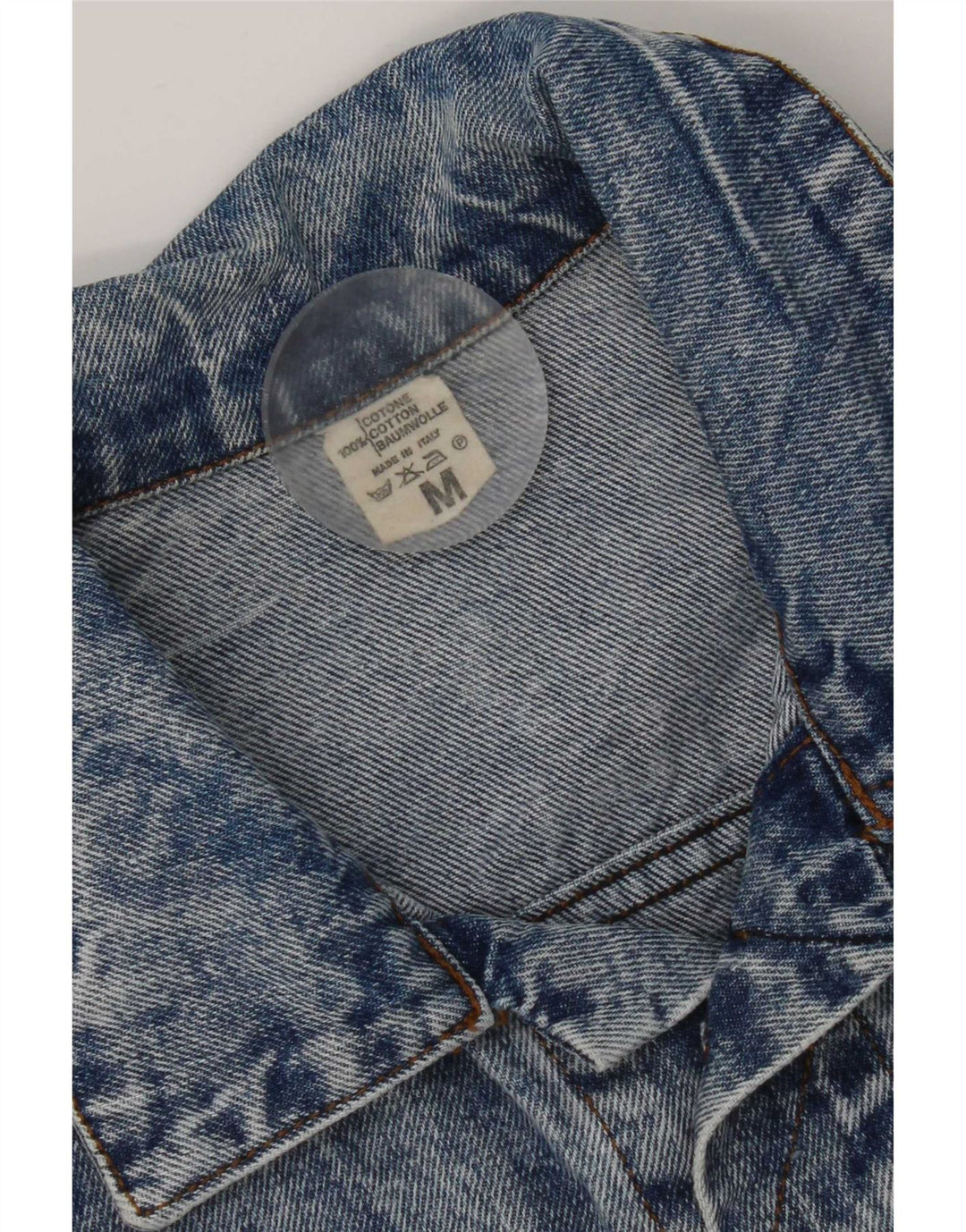 Wild Herren Jeansjacke UK 38 Mittelblaue Baumwolle
