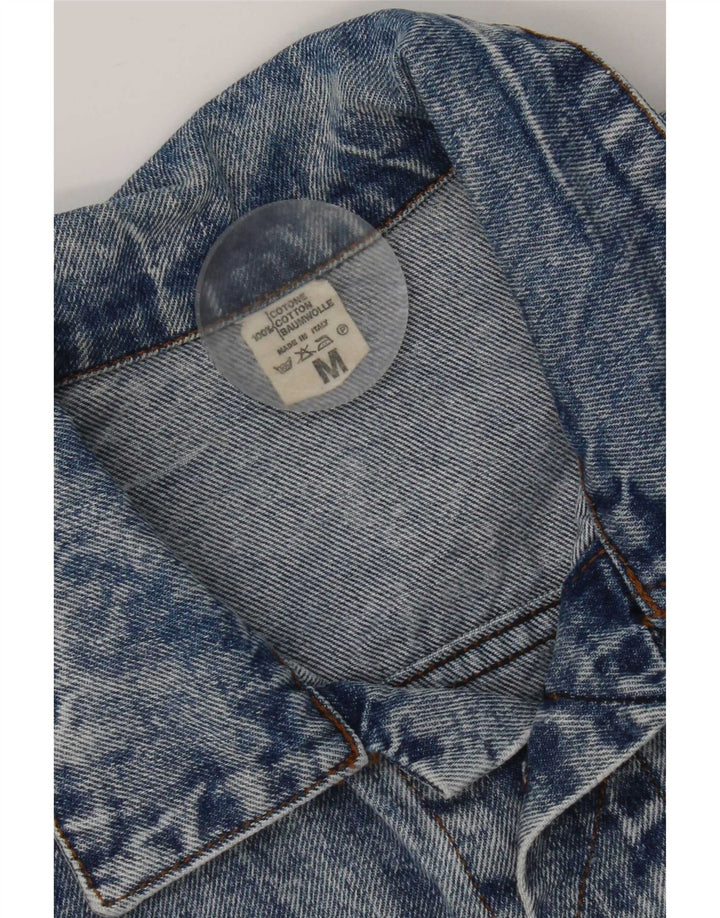 Wild Herren Jeansjacke UK 38 Mittelblaue Baumwolle