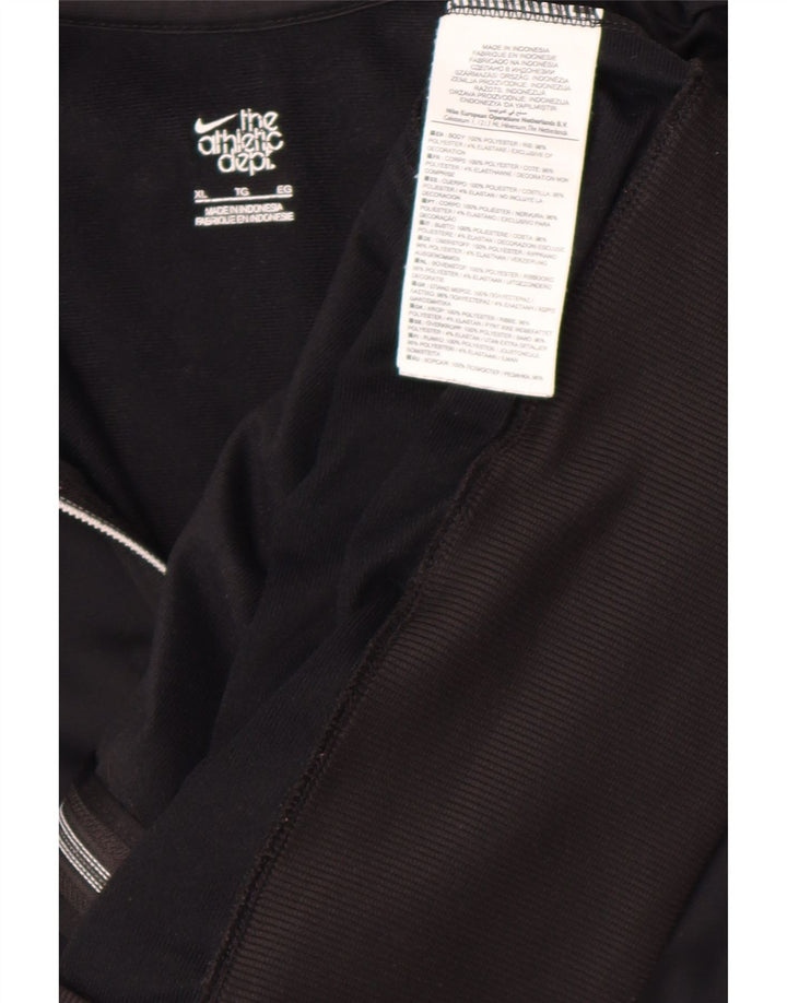 Nike Damen-Trainingsanzug-Top-Jacke UK 18 XL Schwarz Polyester
