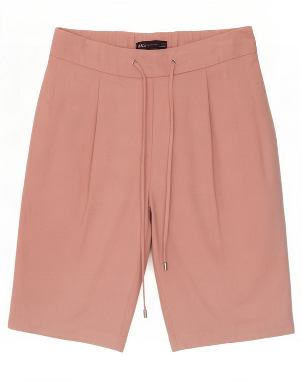 Marks & Spencer Damen Bermudashorts UK 12 Medium W30 Rosa Polyester