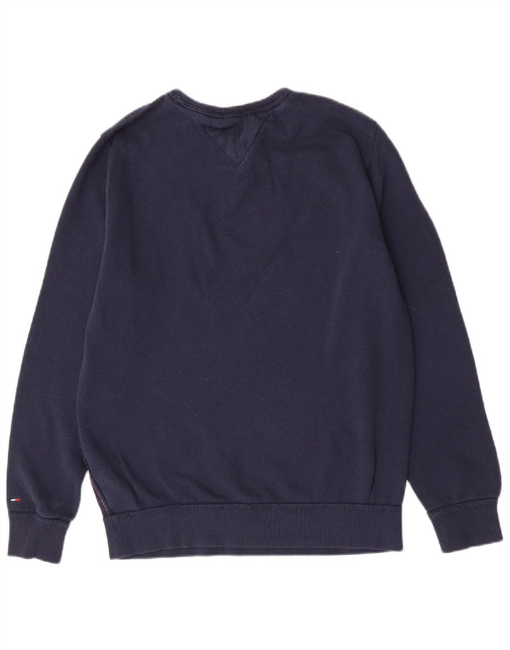 Tommy Hilfiger Herren-Sweatshirt mit Grafik, mittlere marineblaue Baumwolle