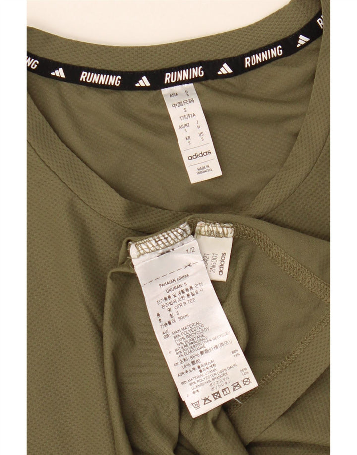 Adidas Herren T-Shirt Top Small Khaki Polyester