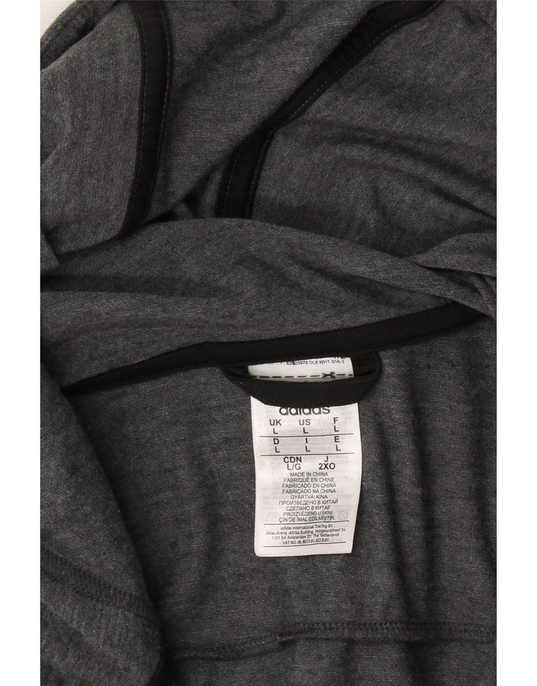 ADIDAS Mens Climalite Zip Hoodie Sweater Large Grey Polyester Vintage Adidas and Second-Hand Adidas from Messina Hembry 