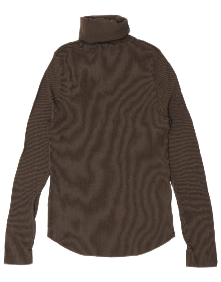Rollkragenpullover für Damen von Zara, Gr. 12, mittelgraue Viskose