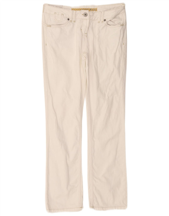 FAT FACE Damen-Jeans mit niedriger Taille, gerade, UK 12, M, W32, L31, Weiß