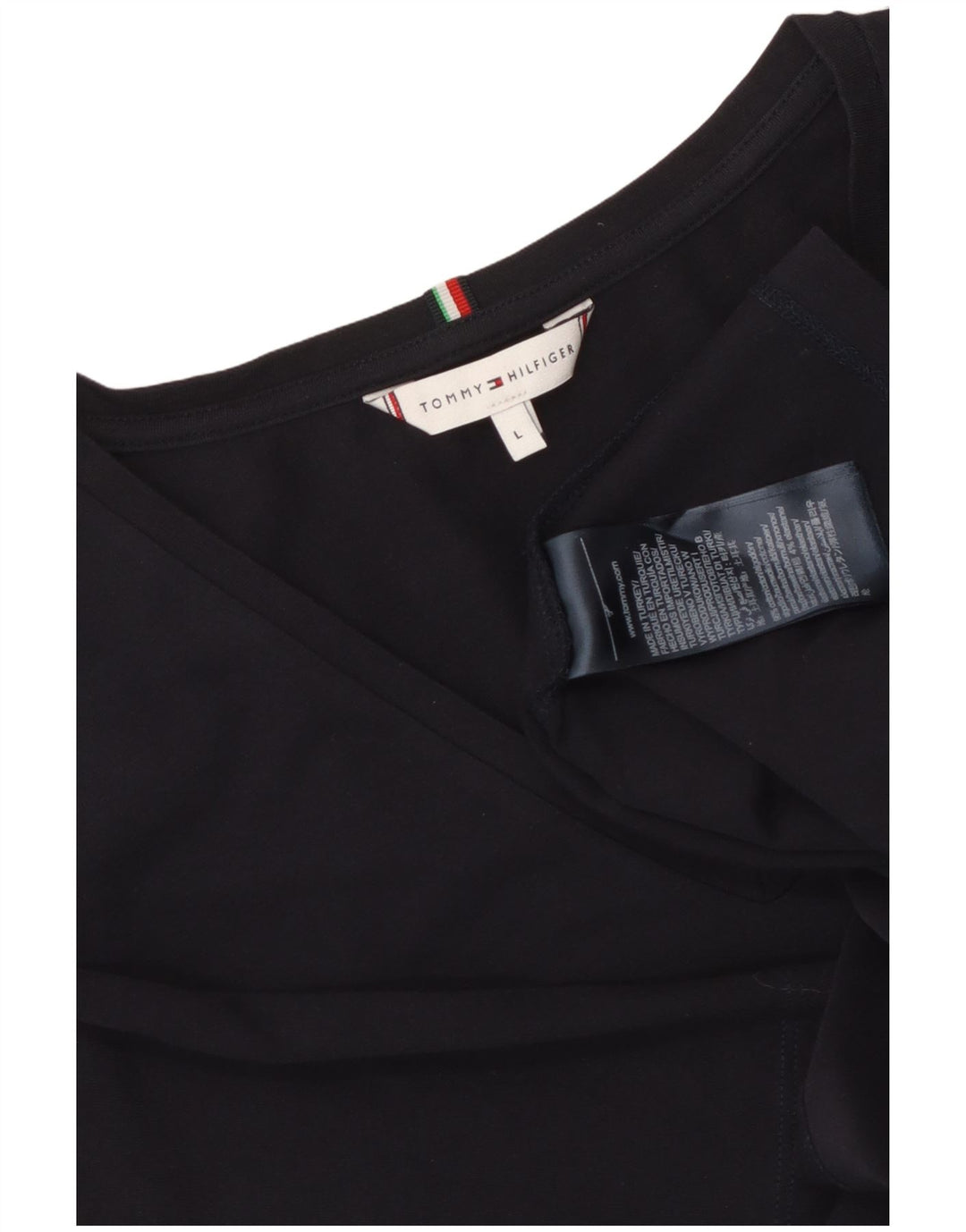 TOMMY HILFIGER Damen T-Shirt Top UK 14 Large Marineblau Baumwolle