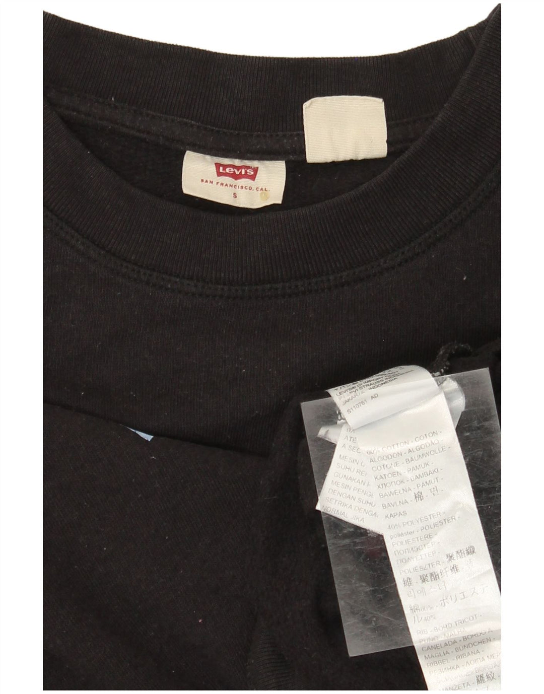 LEVI'S Damen-Sweatshirt in Übergröße mit grafischem Print, Gr. 10, Größe S, Schwarz, Baumwolle
