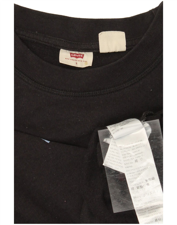 LEVI'S Damen-Sweatshirt in Übergröße mit grafischem Print, Gr. 10, Größe S, Schwarz, Baumwolle