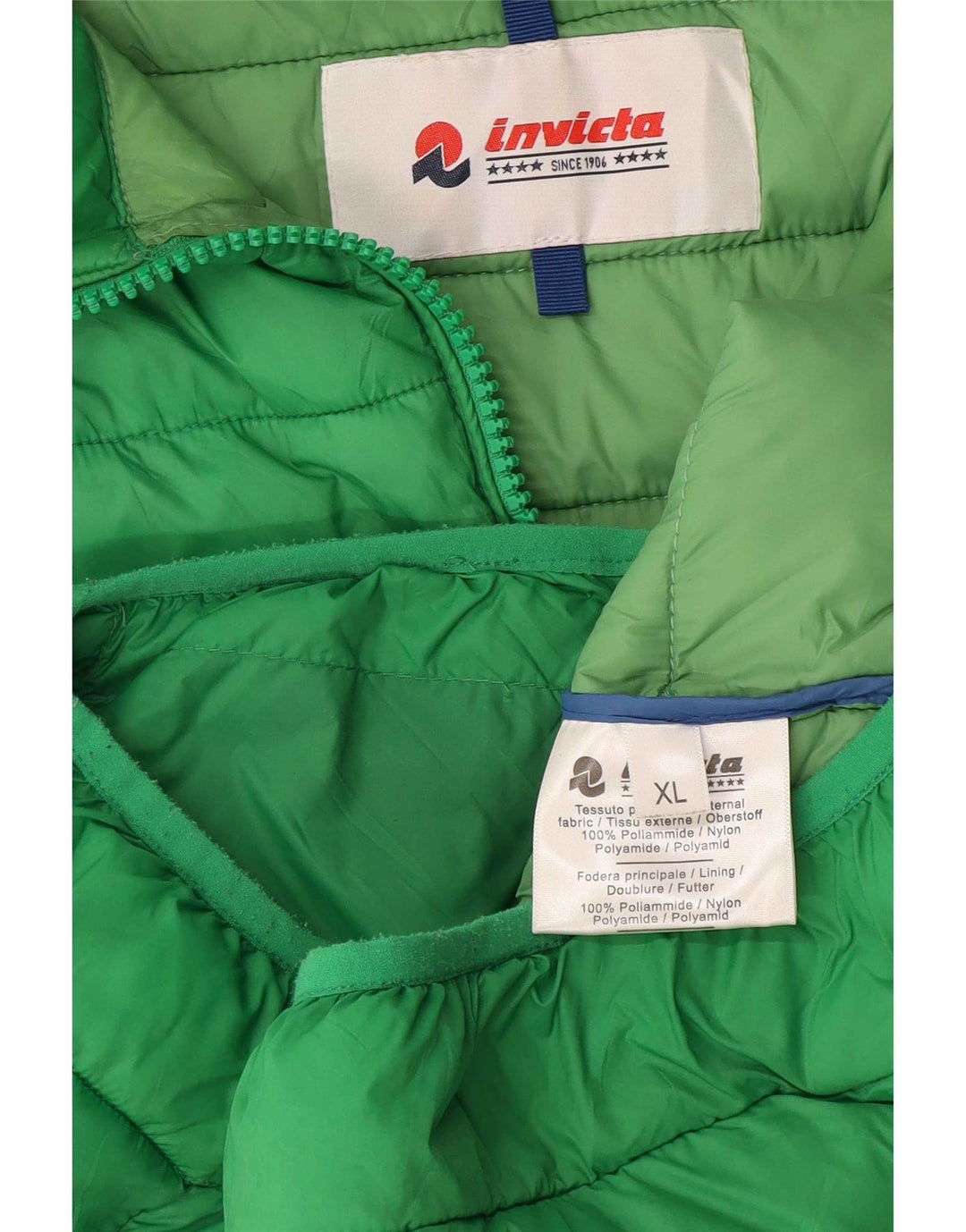 Invicta Herren Wattierte Weste UK 42 XL Grün Polyamid