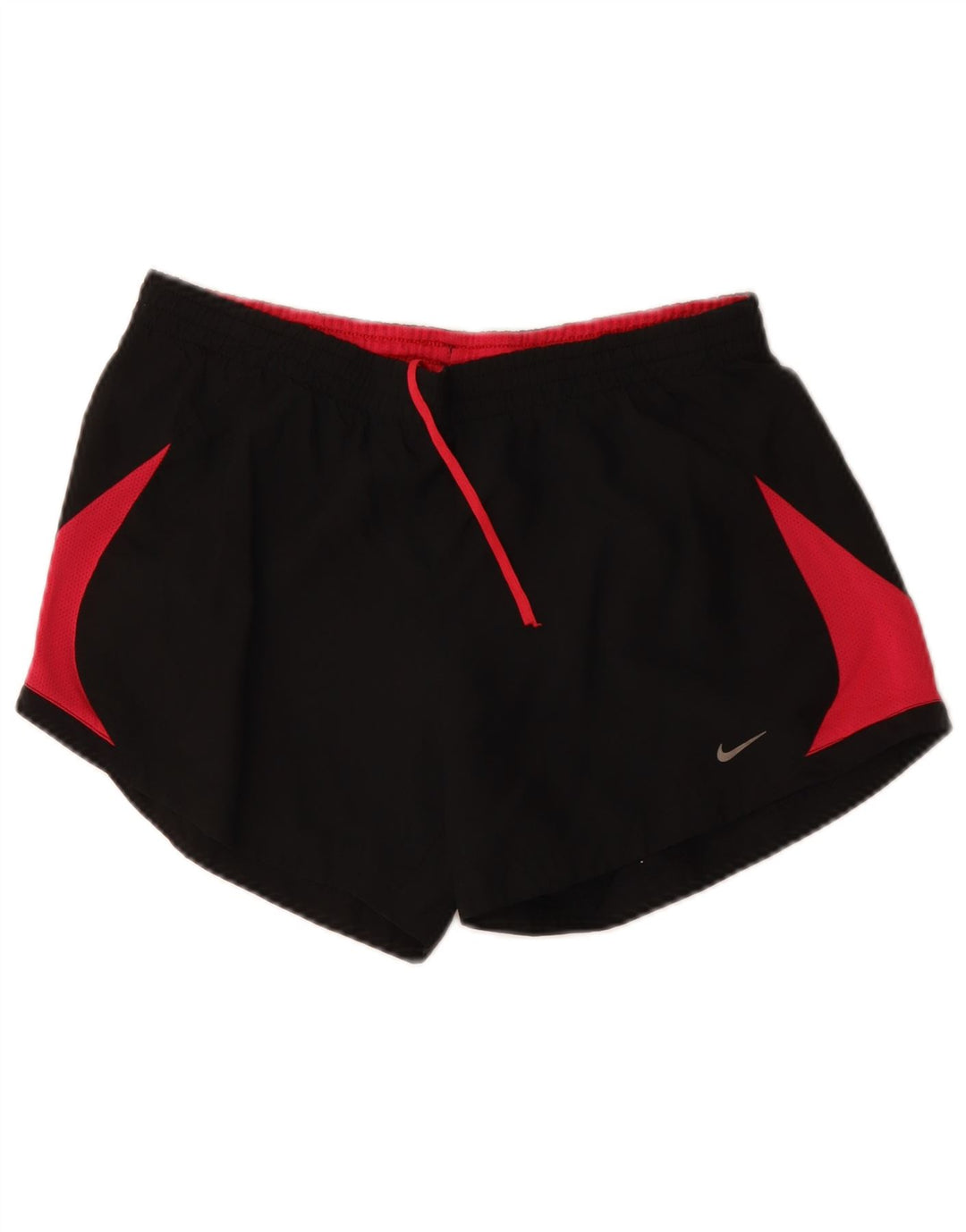NIKE Damen-Sportshorts UK 14 Mittelschwarzes Colourblock-Polyester