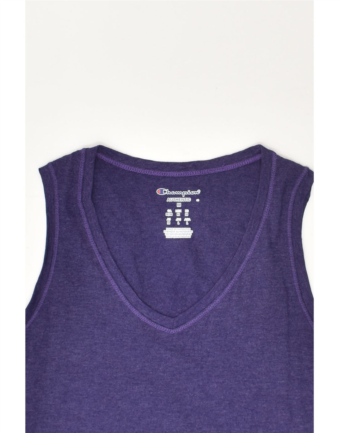 CHAMPION Womens Vest Top UK 12 Medium Purple Cotton | Vintage Champion | Thrift | Second-Hand Champion | Used Clothing | Messina Hembry 